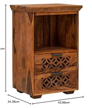 Solid Sheesham Wood Bedside Table