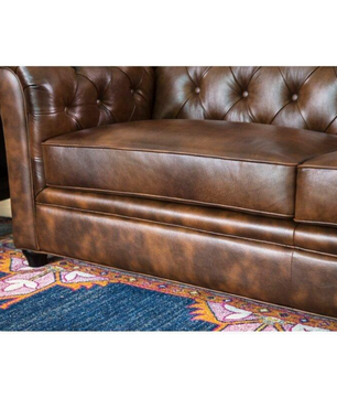 Rolled Arm Back Tufted Chesterfield Sofa