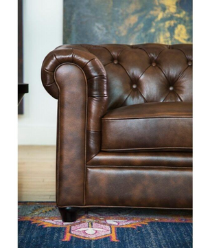 Rolled Arm Back Tufted Chesterfield Sofa