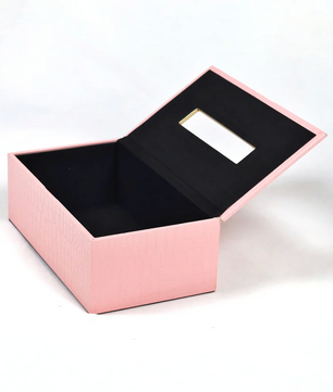 Leather Tissue Box-Pink