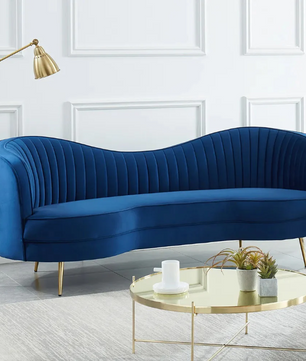 Vermont Upholstered Curved Sofa