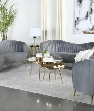 Vermont Upholstered Curved Sofa