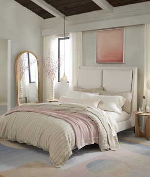 Potter Upholstered High Back Bed