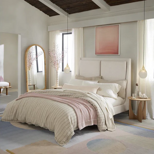 Potter Upholstered High Back Bed