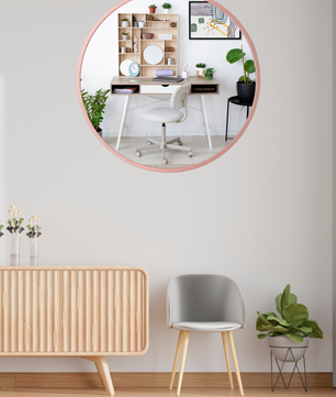 Rosegold Round Mirror