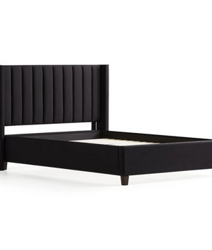 Adele Vertical Upholstered Wingback Bed