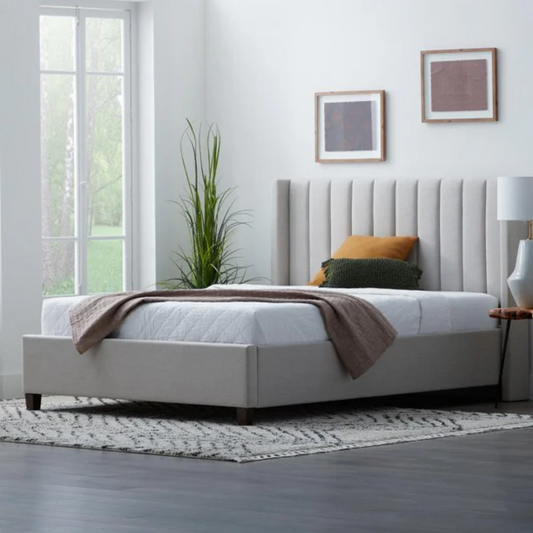Adele Vertical Upholstered Wingback Bed