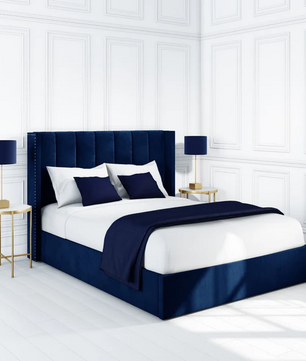 Maddox Vertical Upholstered Wingback Bed