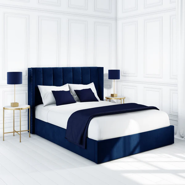Maddox Vertical Upholstered Wingback Bed