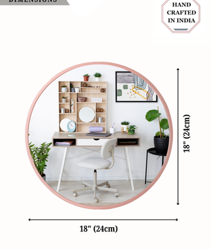 Rosegold Round Mirror