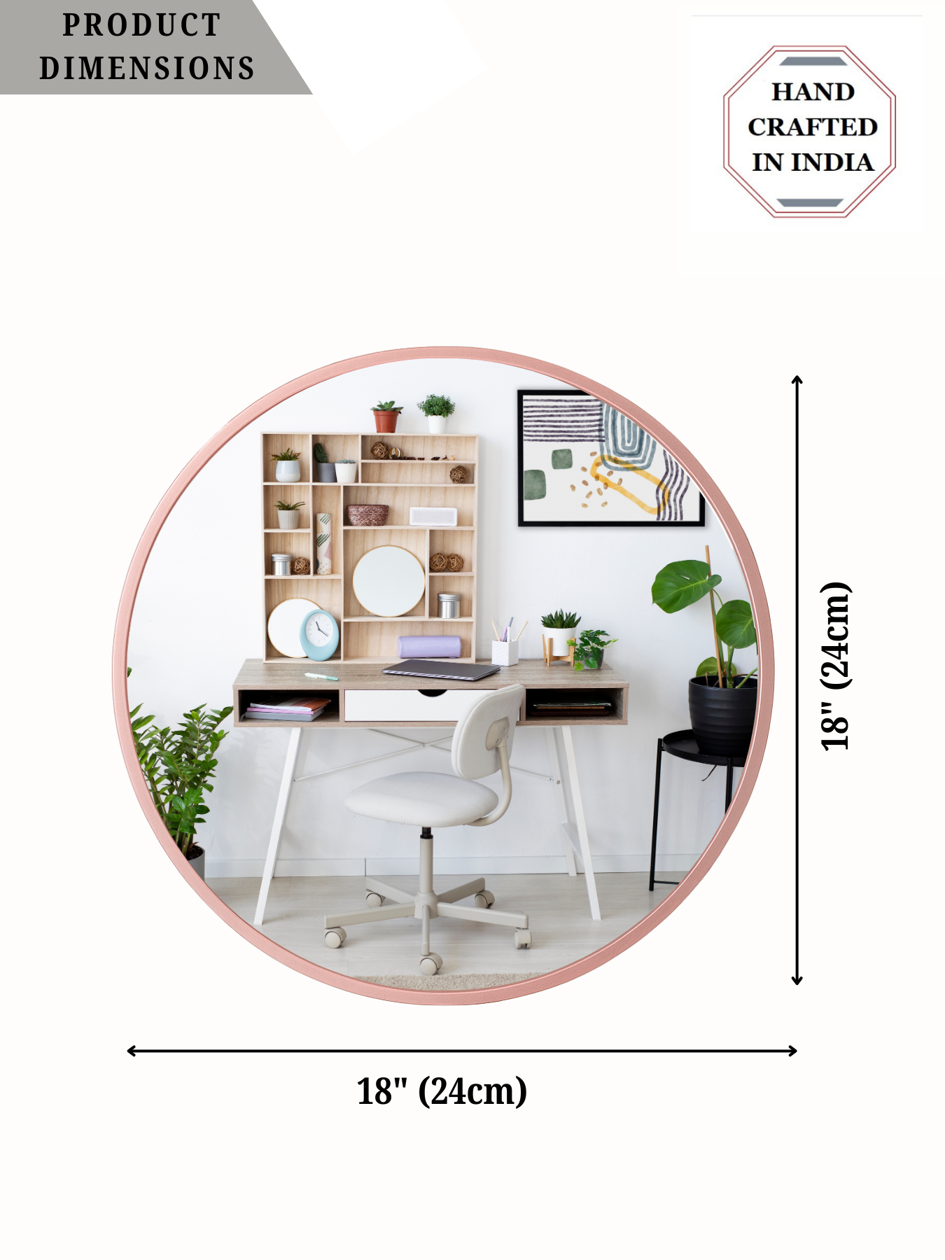 Rosegold Round Mirror