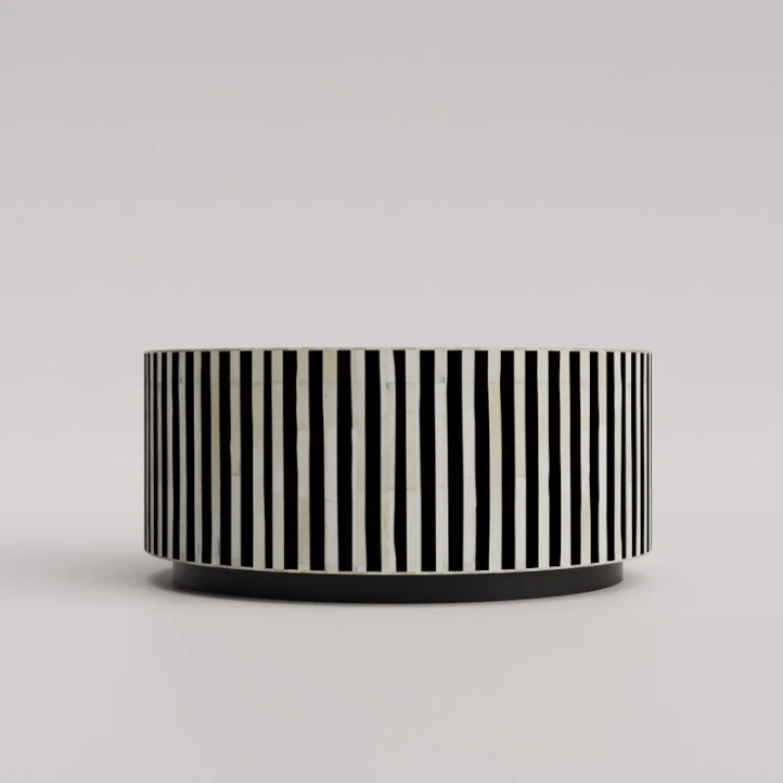 Inlay Round Coffee Table- Makayla