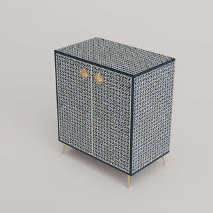 Inlay Storage Cabinet - Geometric Floral