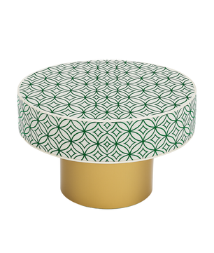 Inlay Round Coffee Table-GeoFlora