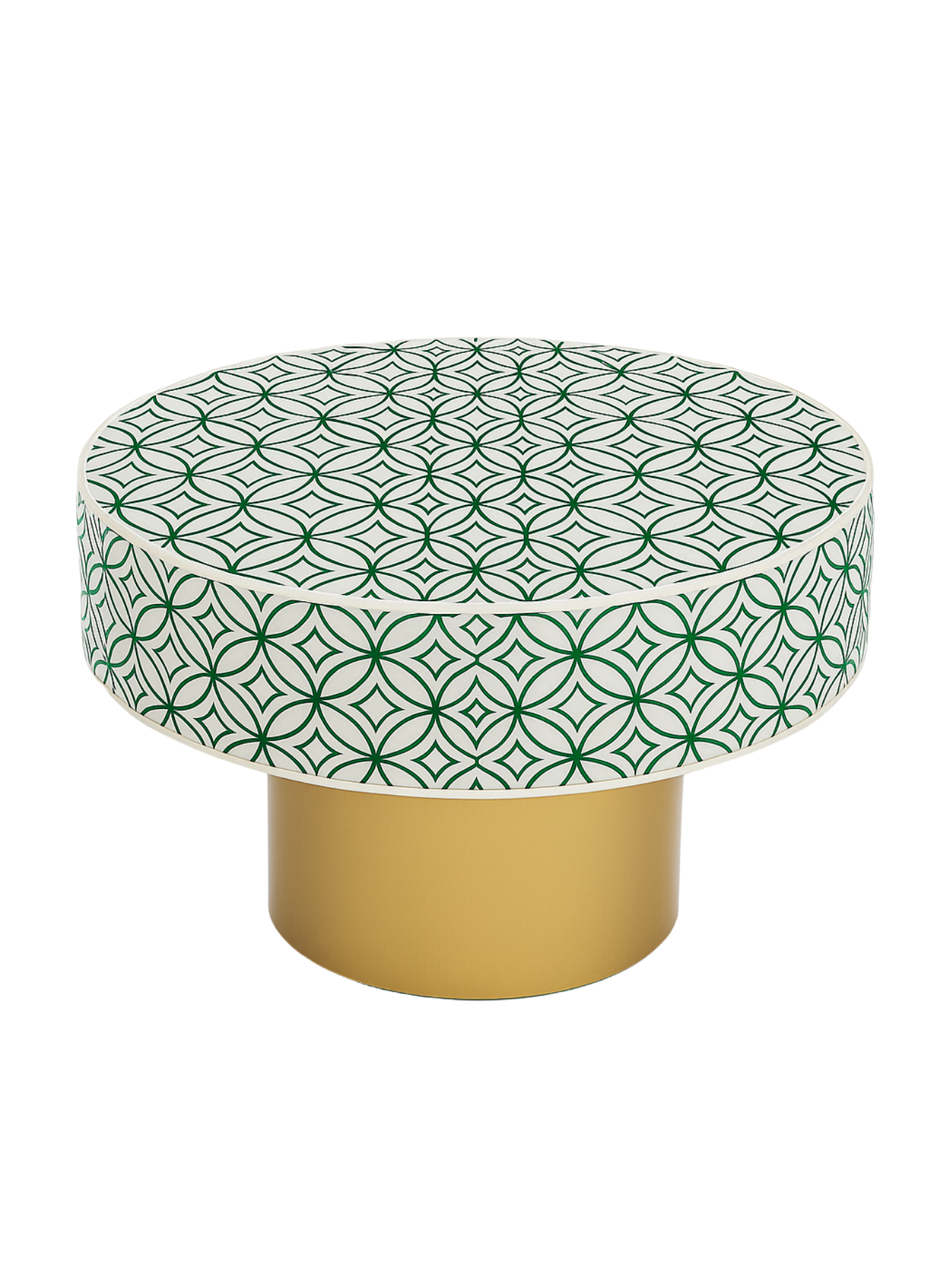 Inlay Round Coffee Table-GeoFlora