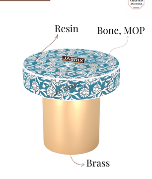 Inlay Round Side Table- Sunflower