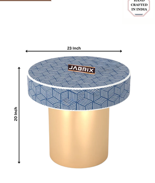 Inlay Round Side Table- Geo