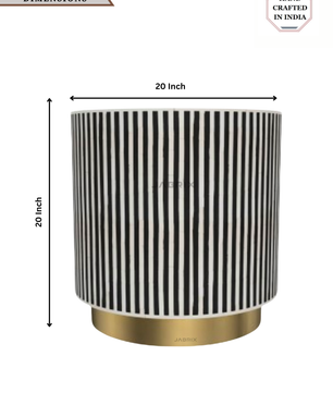 Inlay Round Side Table - Waterfall