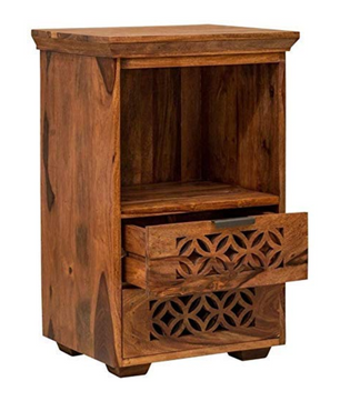 Solid Sheesham Wood Bedside Table