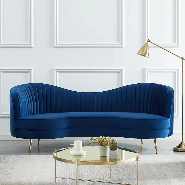 Vermont Upholstered Curved Sofa