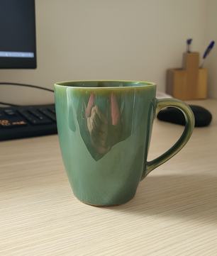 Light Green Ceramic Coffee Mug – 350ML