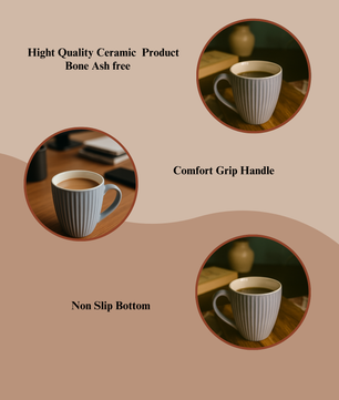 Brown Ceramic Coffee Mug – 350ML