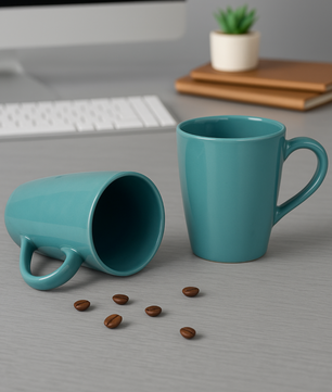 Midnight Blue Ceramic Coffee Mug – 350ML Set Of 2