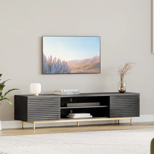 Modern Dark Brown TV Console