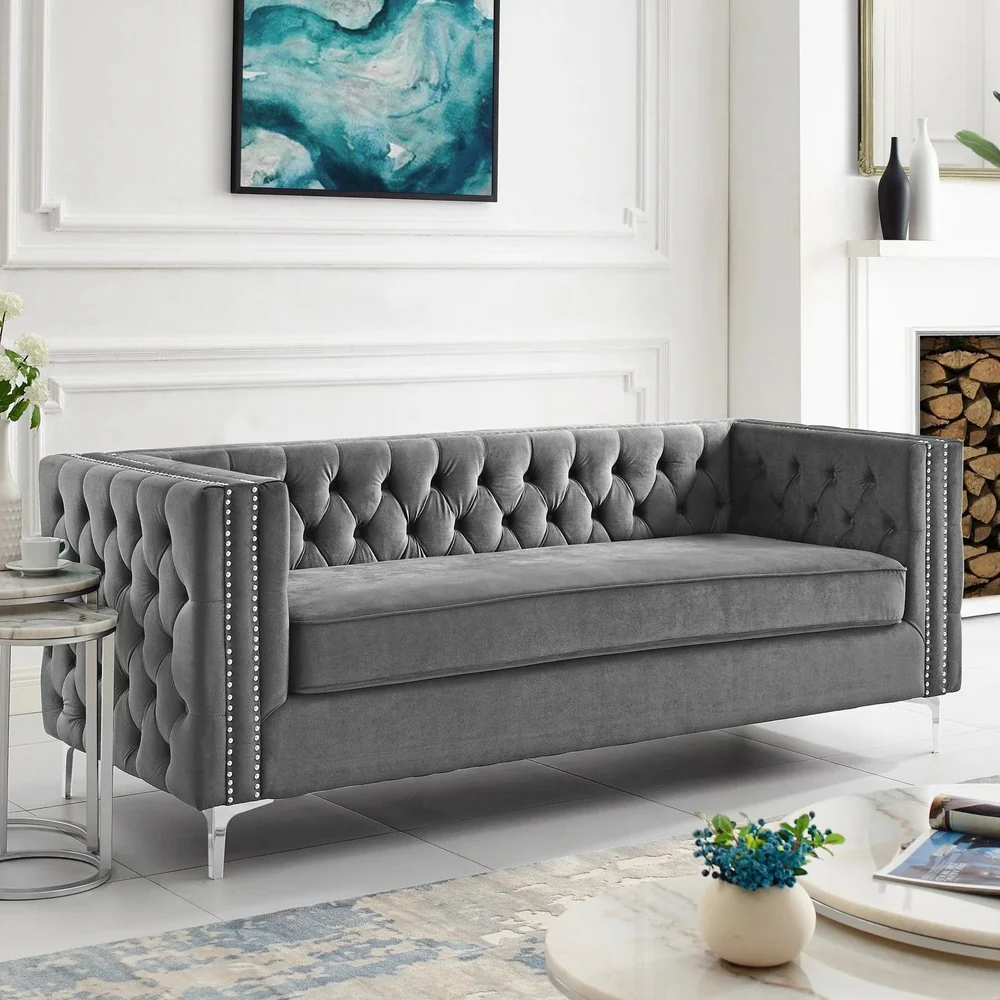 Quinn Upholstered Velvet Sofa