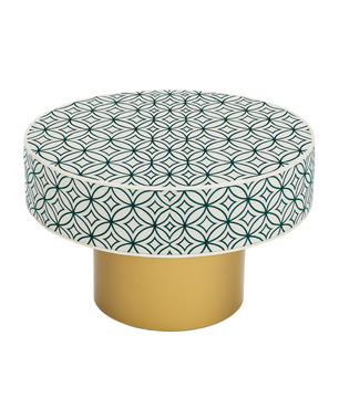 Inlay Round Coffee Table-GeoFlora