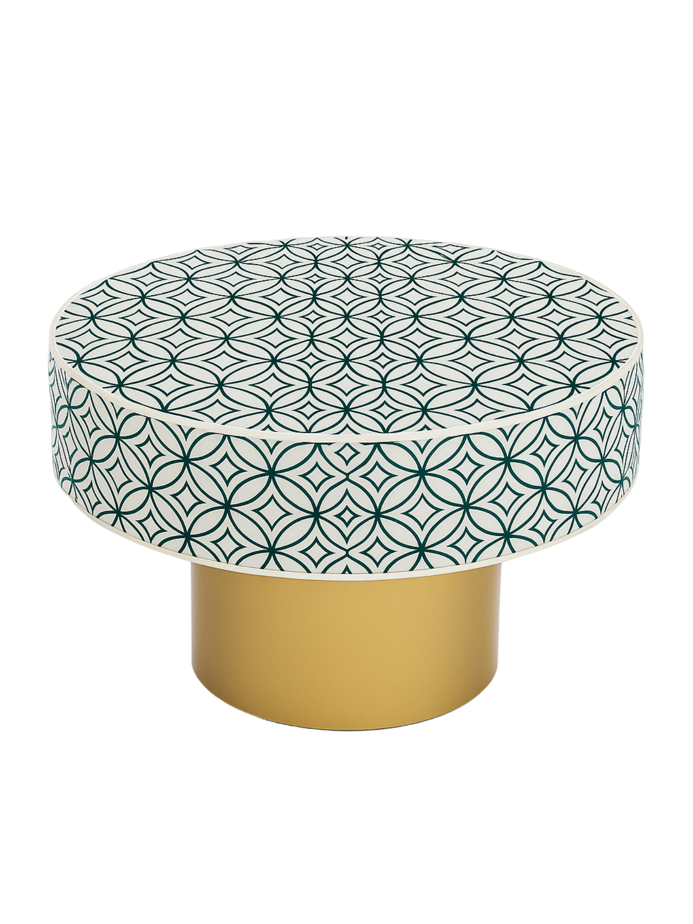 Inlay Round Coffee Table-GeoFlora