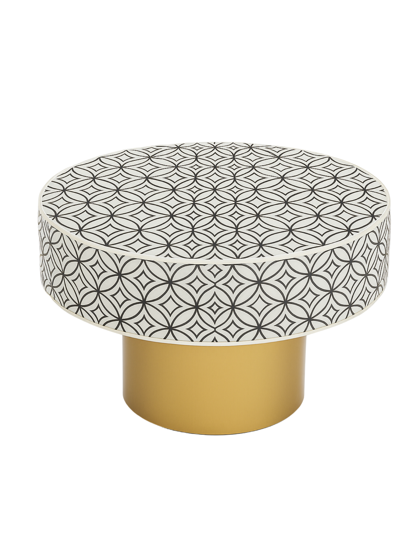 Inlay Round Coffee Table-GeoFlora