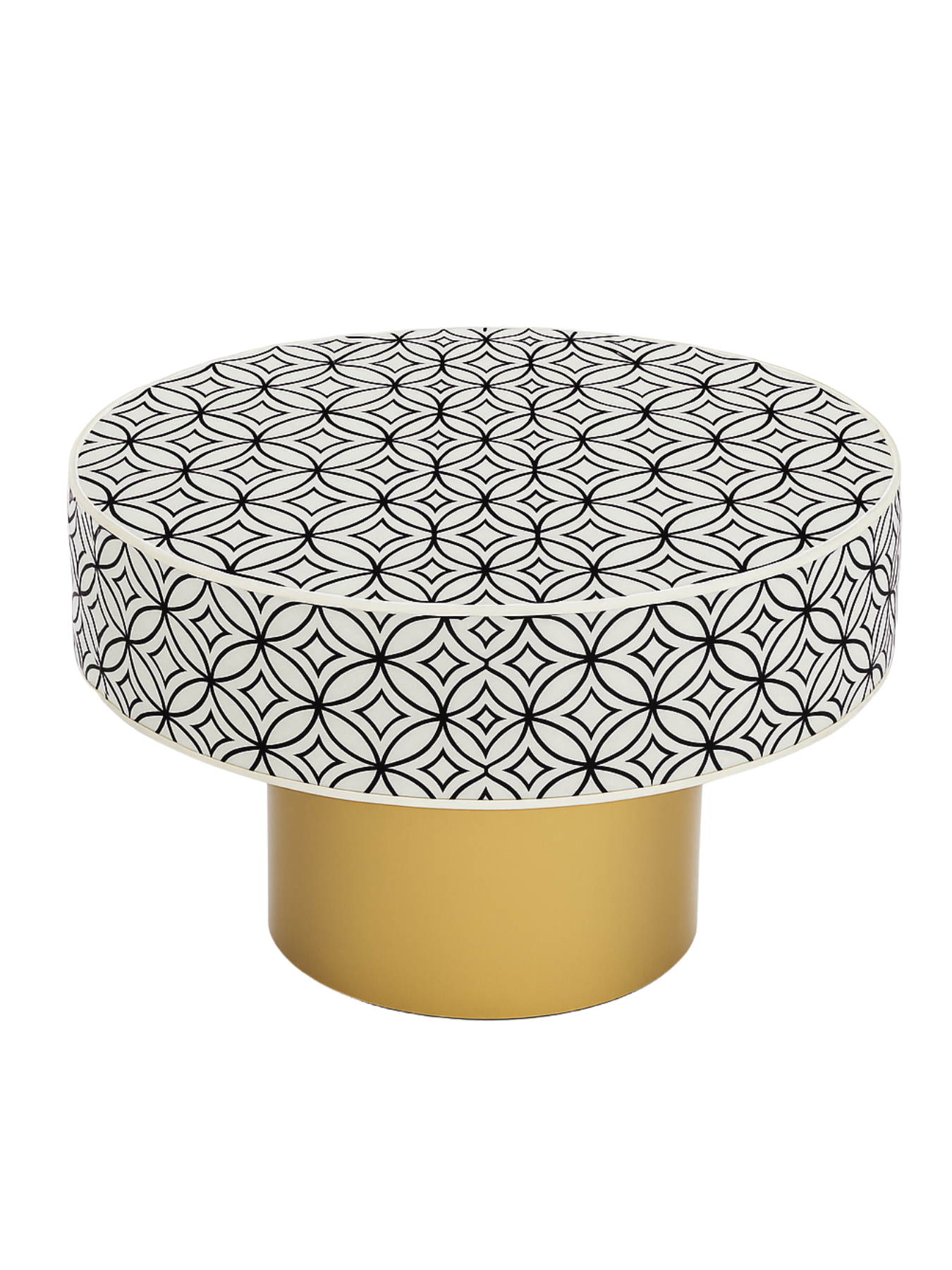 Inlay Round Coffee Table-GeoFlora