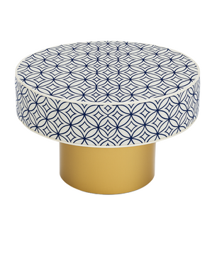 Inlay Round Coffee Table-GeoFlora