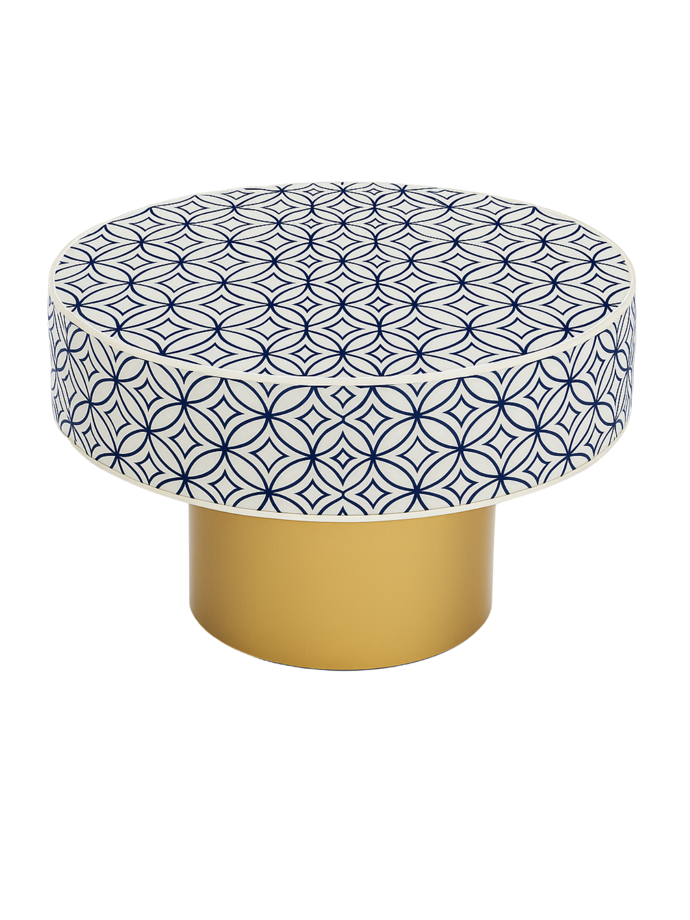 Inlay Round Coffee Table-GeoFlora