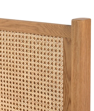 Libra Teak Wood Rattan Bed