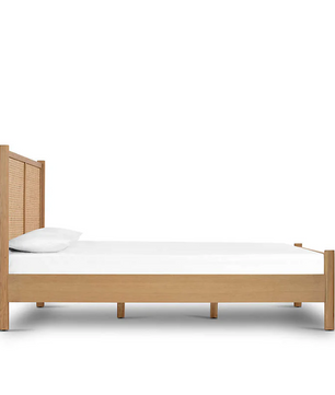 Libra Teak Wood Rattan Bed