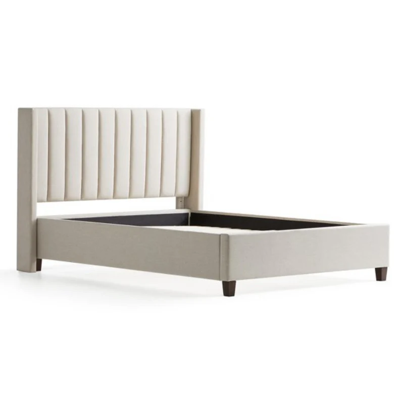 Adele Vertical Upholstered Wingback Bed