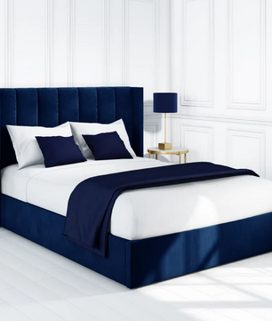Maddox Vertical Upholstered Wingback Bed