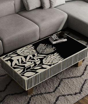 Inlay Luxom Rectangular Coffee Table - Tulip
