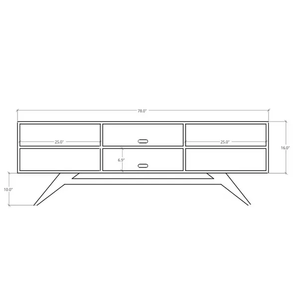 Modern Rattan TV Cabinet