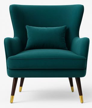 Premium Perfect Cushiony Tufted Super Comfy Emerald Velvet Sofa Lounge Chair