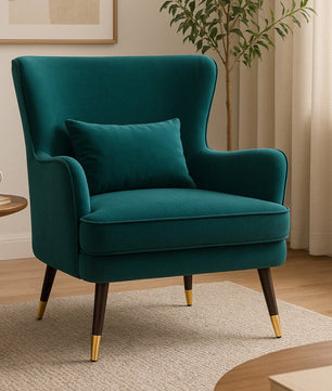 Premium Perfect Cushiony Tufted Super Comfy Emerald Velvet Sofa Lounge Chair