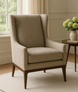 Minimalist Olive Green Thick Padded Velvet Sofa Lounge Chair with Cushion