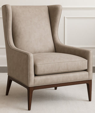 Minimalist Olive Green Thick Padded Velvet Sofa Lounge Chair with Cushion