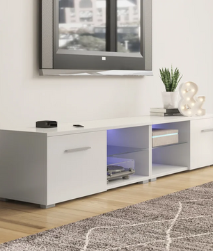 Modern White TV Console