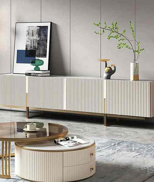 Modern Stone  TV Console