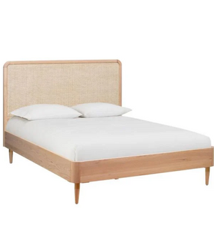 Carmen Teak Wood Rattan Bed