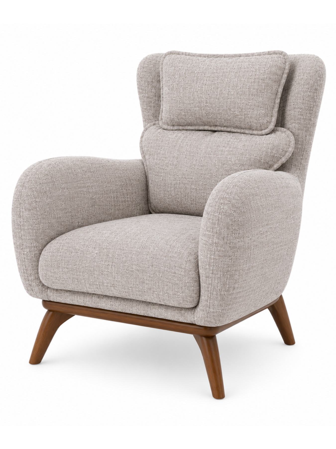 wooden base accent chair