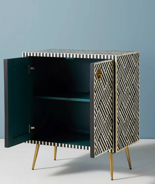 Inlay Storage Cabinet-Chevron